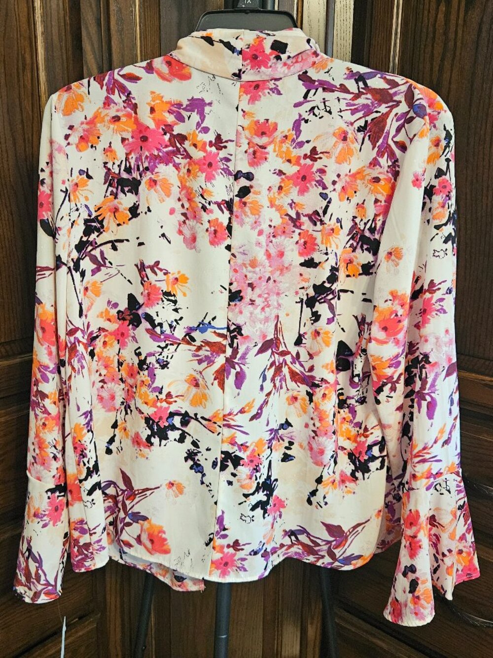 NWT Massini XL Floral Bell Sleeve Open Front Jacket Cardigan - Picture 5 of 5